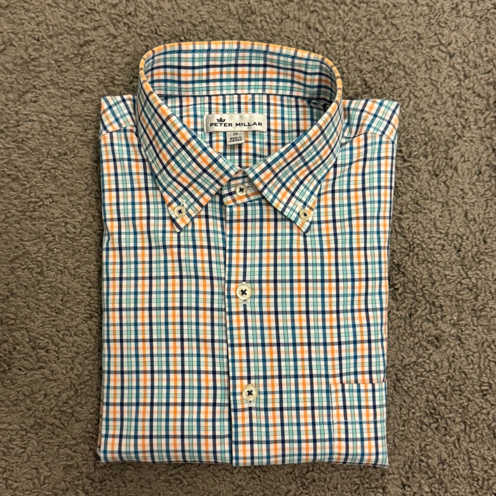 Peter Millar Men's Multicolor Check Shirt